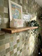 W00D0 Rustic Live Edge Solid Wood Floating shelves – Premium Mehogoni Wall shelves