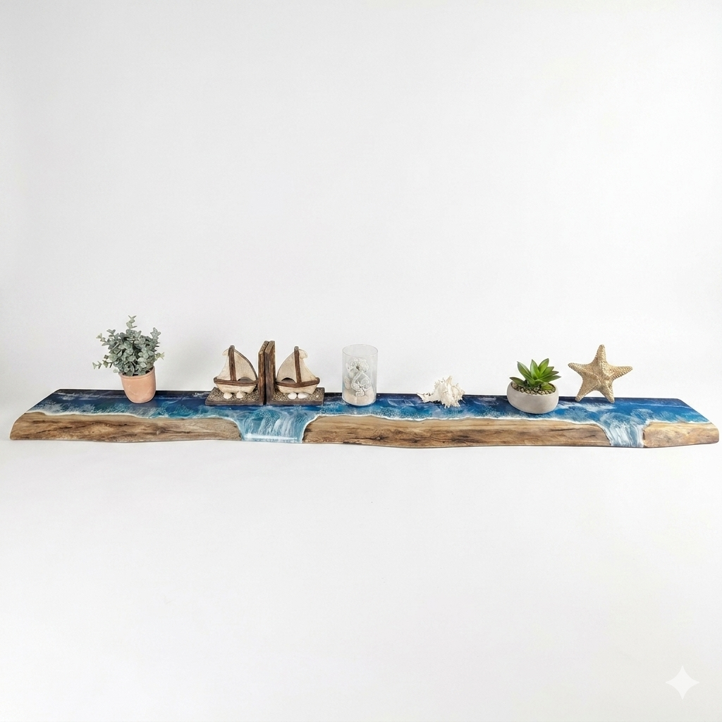 Ocean Theme Resin Floating shelves