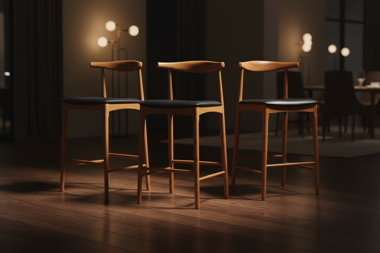 Premium Lifestyle - Multiple Teak Bar Stools