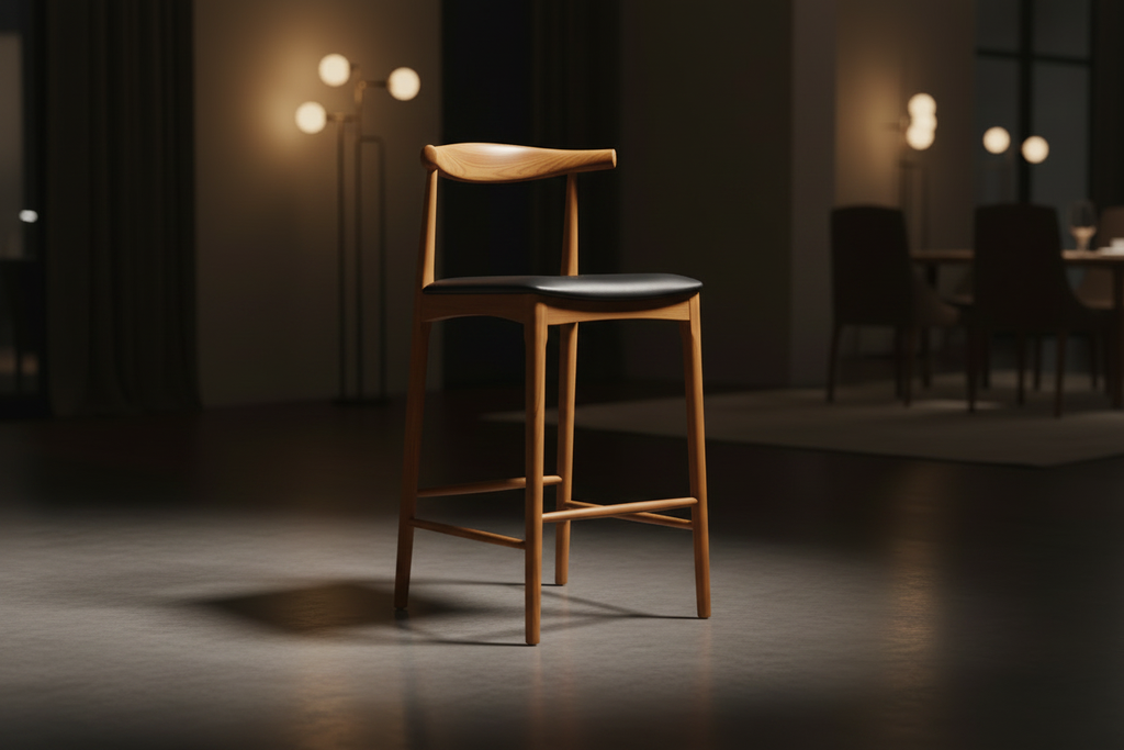 Premium Lifestyle - Single Teak Bar Stool